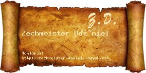 Zechmeister Dániel névjegykártya